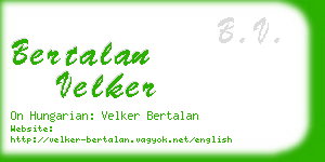 bertalan velker business card